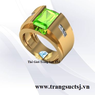 Nhẫn Cho Nam Mệnh Hoả, Mệnh Mộc Đá Peridot
