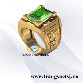 Nhẫn Sapphire Xanh Lục Đẹp Cho Nam Trang Sức TSJ