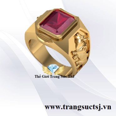 Nhẫn Tuổi Tân Sửu 1961 Mệnh Thổ Mặt Đá Ruby