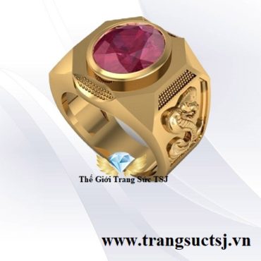 Nhẫn Tuổi Tỵ 1977 Mệnh Thổ Đá Ruby