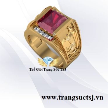 Nhẫn Tuổi Tuất Mệnh Hỏa 1994 Mặt Đá Ruby Đỏ