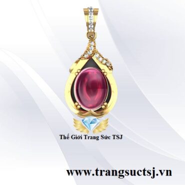 Mặt Dây Chuyền Nữ Đá Ruby Đỏ