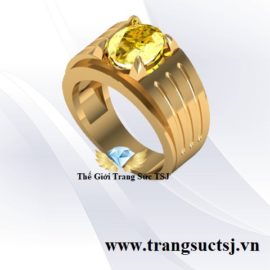Nhẫn Nam Đá Sapphire Vàng - Thế Giới Trang Sức TSJ