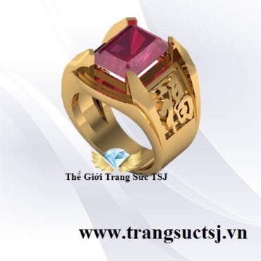 Nhẫn ĐeoTay Nam Vàng 18k Đá Ruby
