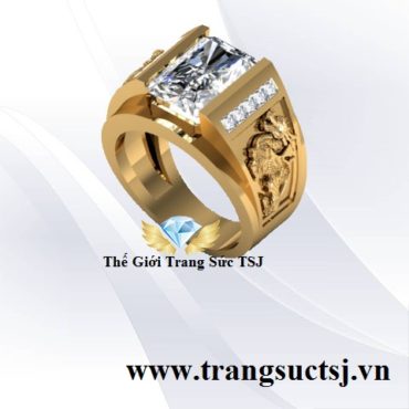Nhẫn Nam Đá Topaz Trắng Thiên Nhiên Cao Cấp