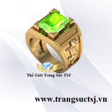 Nhẫn Tuổi Mão 1987 Mệnh Hỏa Đá Peridot