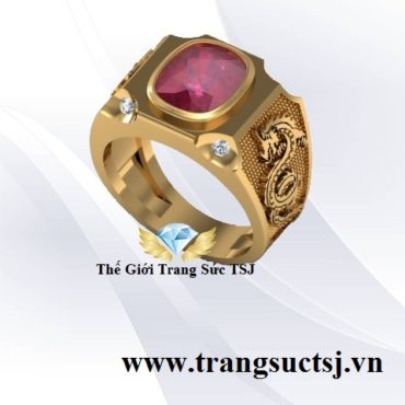 Nhẫn Nam Đá Ruby Hợp Tuôi Thìn Mệnh Thổ
