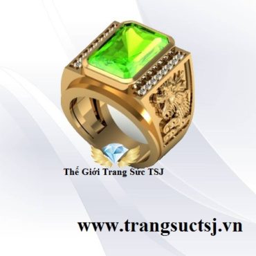 Nhẫn Rồng Nam Đá Peridot Xanh Lá Trang Sức Đẹp