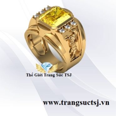 Nhẫn Sapphire Vàng Nam Đẹp Trang Sức 18k
