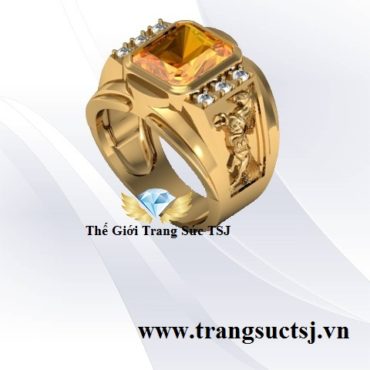 Nhẫn Tuổi Canh Ngọ Mệnh Thổ Đá Citrine