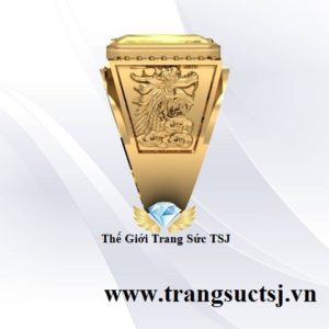 Nhẫn Nam Sapphire Vàng Trang Sức Vàng 18k Đẹp