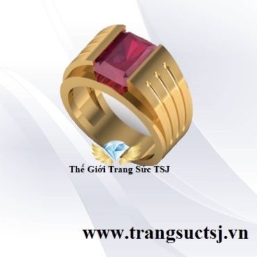 Nhẫn Đá Ruby Đỏ Đeo Tay Nam - Trang Sức Đẹp