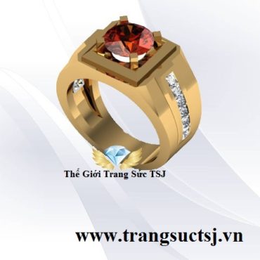 Nhẫn Nam Đẹp Nhất TPHCM Đá Garnet