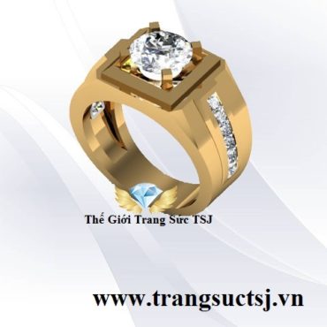 Nhẫn Nam Nhỏ Gọn Vàng Tây