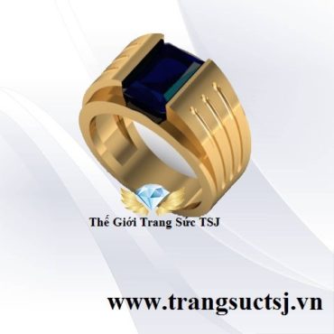 Nhẫn Nam Sapphire Xanh Bích