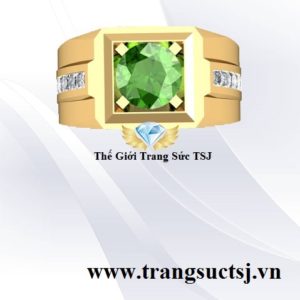 Nhẫn Đá Sapphire Xanh Cho Nam