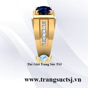 Nhẫn Nhỏ Gọn Đá Sapphire Sang Trọng