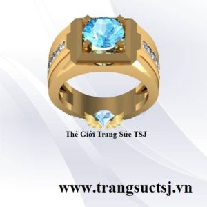 Nhẫn Topaz Xanh Đẹp Cho Nam