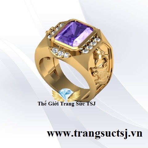 Nhẫn Trâu Cá Tính Vàng 18k Nam