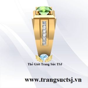 Nhẫn Vàng Cho Nam Tay Nhỏ Đá Sapphire