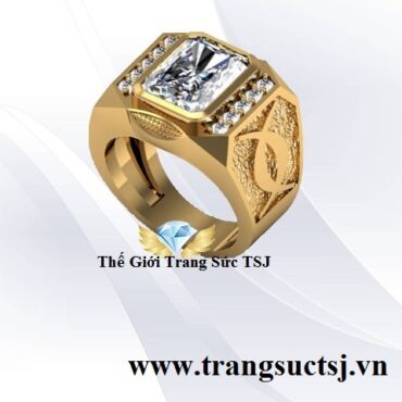 Nhẫn Nam Hợp Tuổi Đẹp Mặt Đá Topaz Trắng