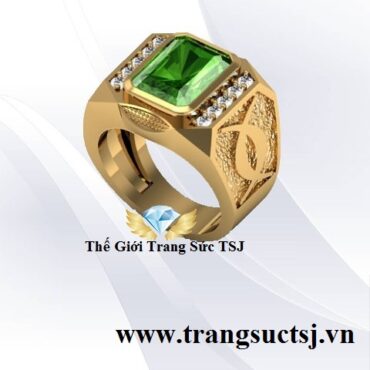 Nhẫn Nam Sapphire Xanh Hợp Phong Thủy Mệnh Hỏa, Mệnh Mộc