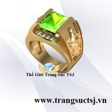 Nhẫn Sửu Đá Peridot Xanh Hợp Tuổi