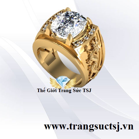 Nhẫn Đeo Tay Nam Giới Đẹp TPHCM Mặt Đá Trắng