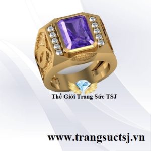 Nhẫn Vàng 18k Nam Đẹp Nhất Mặt Đá