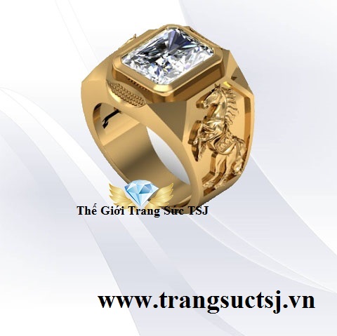 Nhẫn Theo Tuổi Đẹp Cho Nam Giới Mặt Đá Trắng