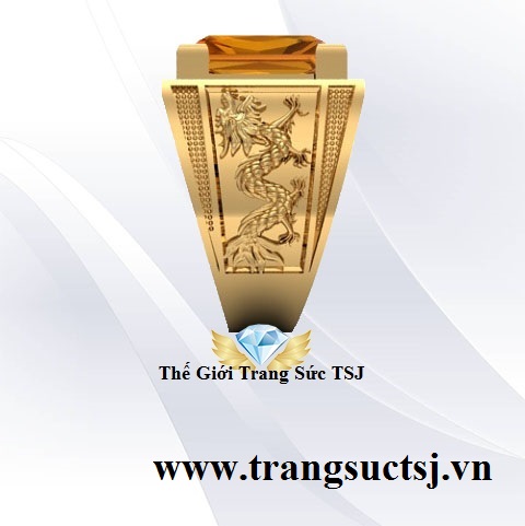Những Mẫu Nhẫn Nam Đẹp Mặt Đá Citrine