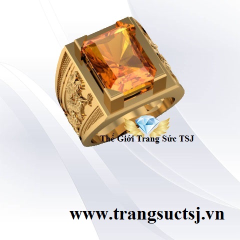 Trang Sưc Vàng 18k Đá Citrine
