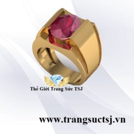 Nhẫn Nam Ruby Thiên Nhiên Đẹp