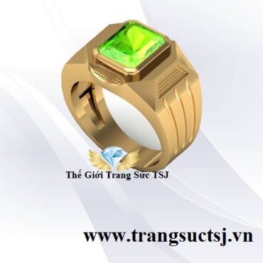 Nhẫn Nam 18k Đẹp Mặt Đá Peridot