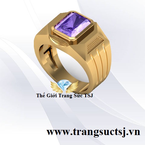 Nhẫn Nam Thời Trang Mặt Đá Thạch Anh