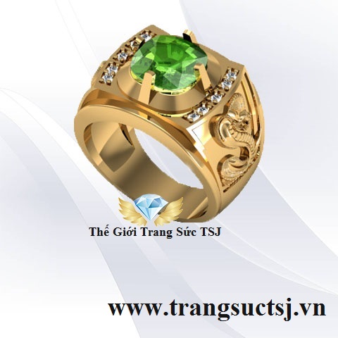 Nhẫn 12 con giáp mặt đá Sapphire xanh