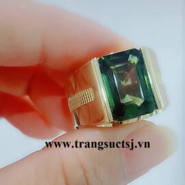 Nhẫn Nam Sapphire Xanh Lá - Thế Giới Trang Sức TSJ