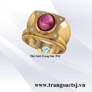 Mẫu Nhẫn Ruby Đỏ TSJ Vàng 18k Đẹp