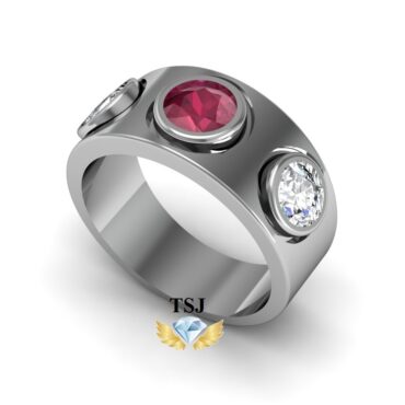 Nhẫn Nam Vàng Trắng 10K 1 Chỉ Đẹp
